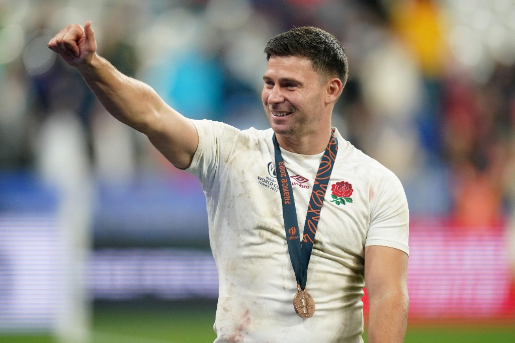 Ben Youngs in England kit with his Rugby World Cup France 2023 bronze medal